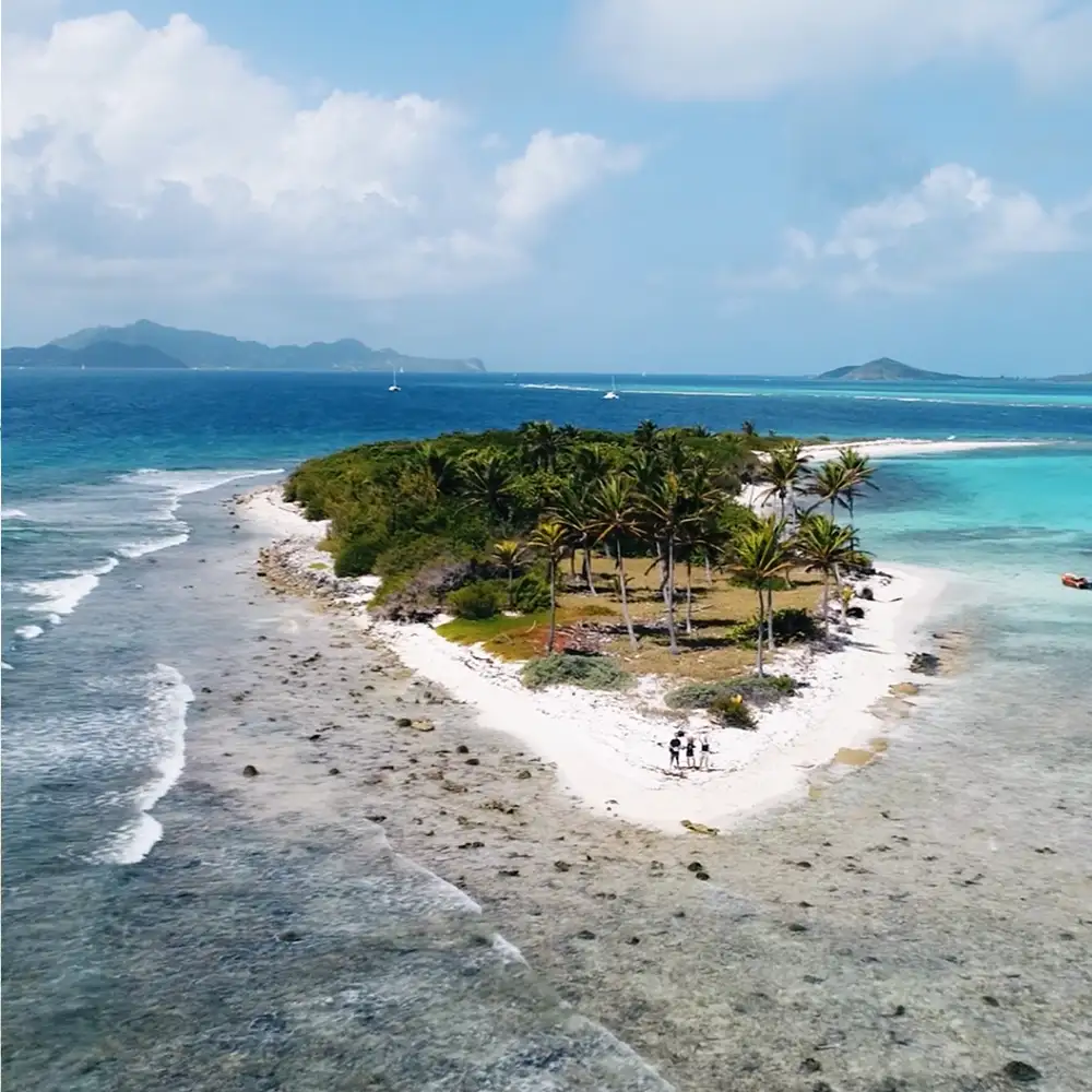 deserted island in the caribbean