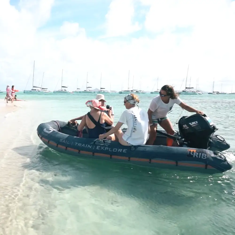 Landing rib on beach