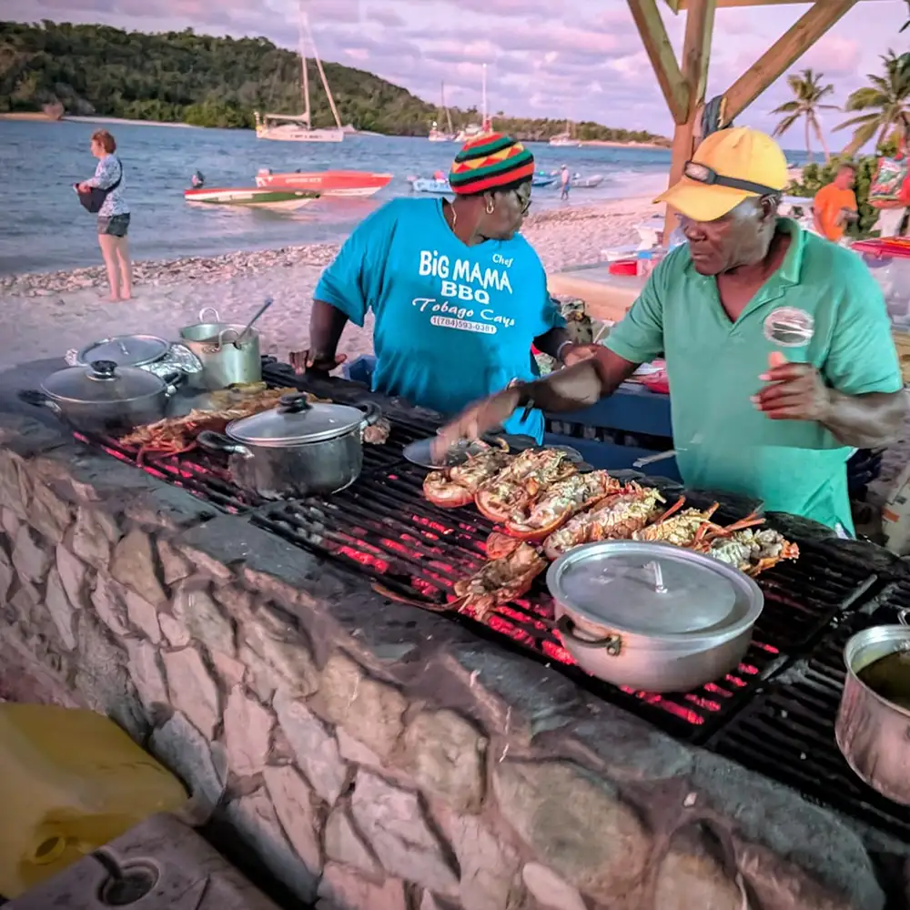 Caribbean beach bbq