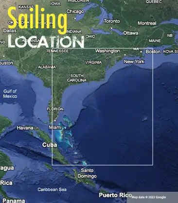 sail bahamas to usa area map