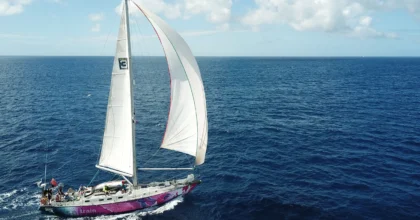 yacht in atlantic ocean