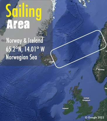 norway iceland sailing area map