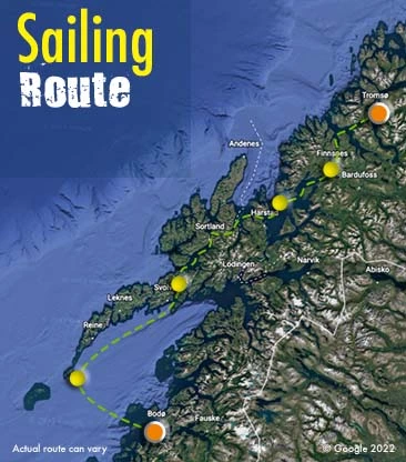 lofotens sailing route map