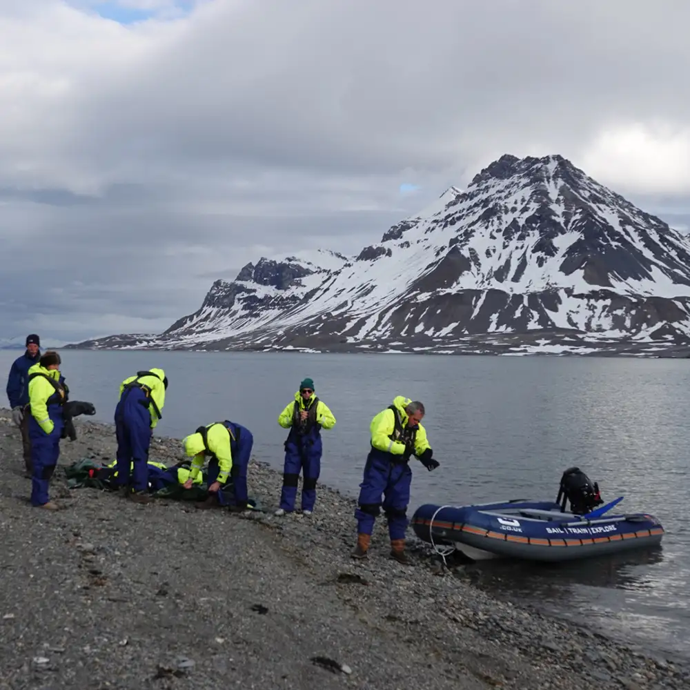 RIB landing in Svalbard