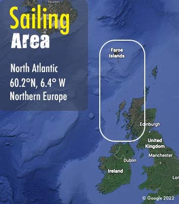 sailing scotland faroes area map