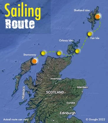 scotlands sailing map for wild islands route