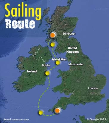 sailing mile builder route map scotland to england