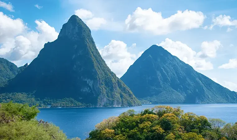 st lucia pitons