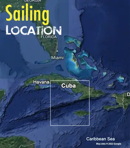 sailing jamaica to cuba area map