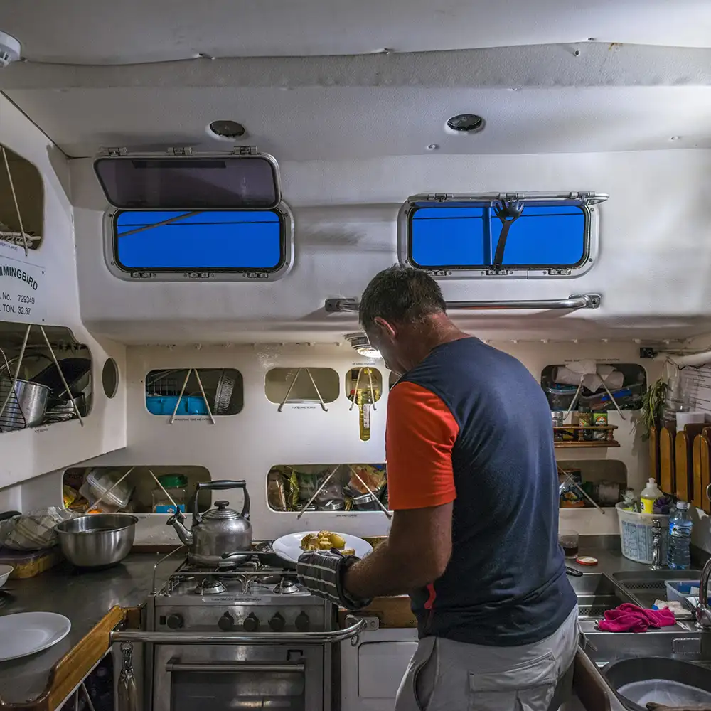 cooking at sea