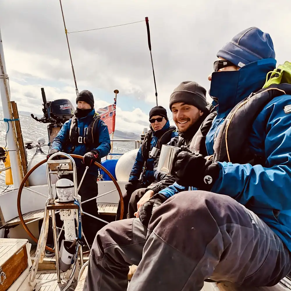 Drinking tea at sea