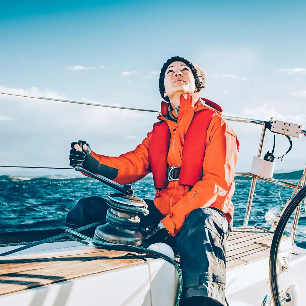 woman sailing