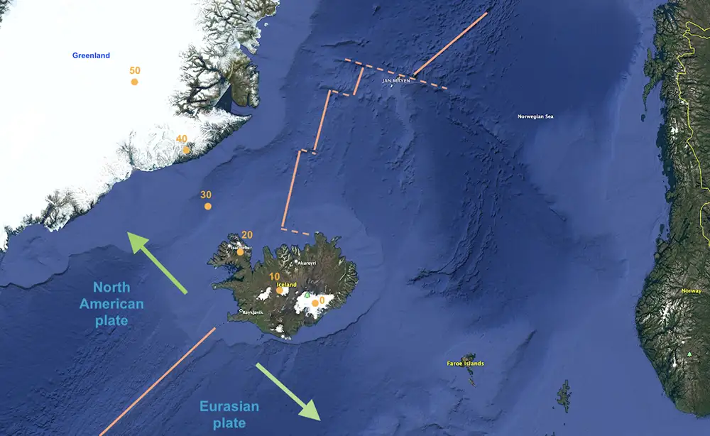 Mid Atlantic Ridge Map