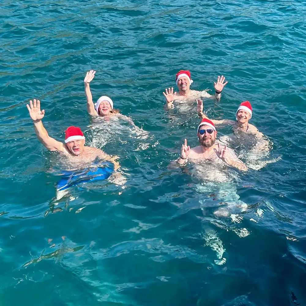 christmas swimming