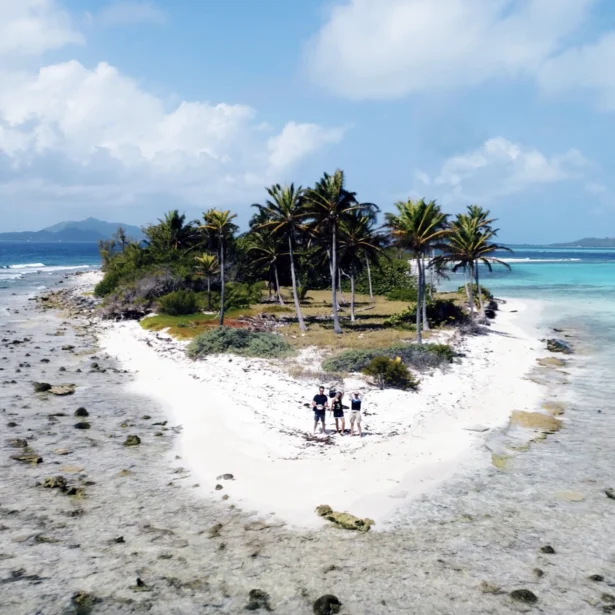 ashore on a desert island