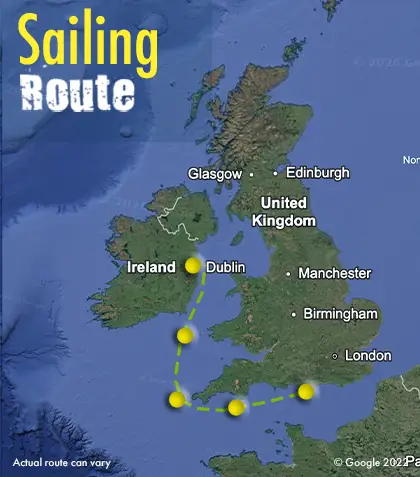 Milebuilder sailing route map