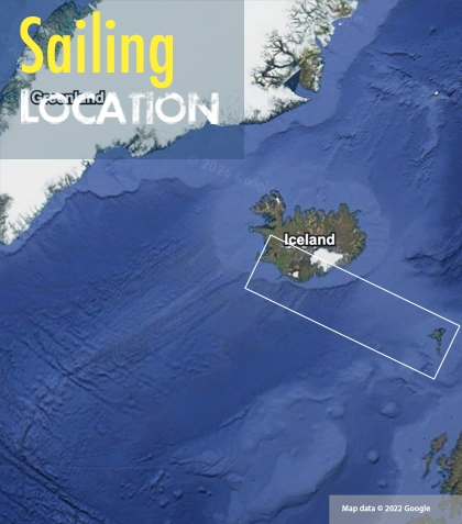 SAIL ICELAND TO FAROES AREA MAP